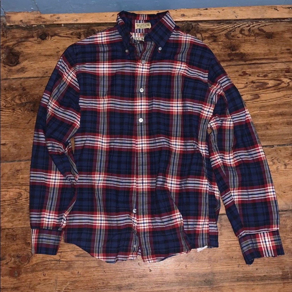 Ll Bean Plaid Button Down - image 1